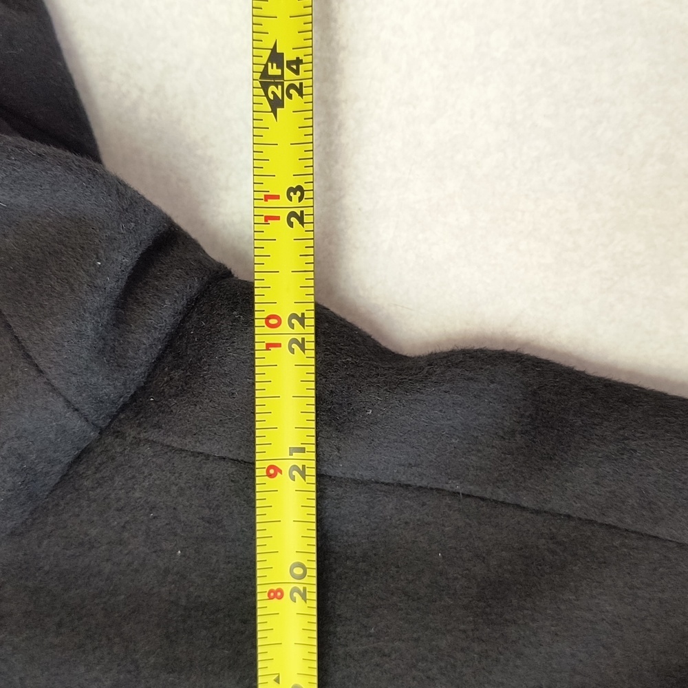 Calvin Klein Black Wool/Silk/Cashmere Double Breasted Peacoat Size 14 - Picture 4 of 9